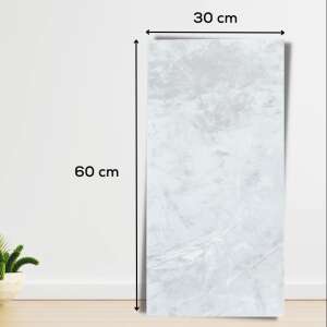 Tapetoo® marble look self-adhesive wallpaper, waterproof, modern design, easy to install, strong adhesive, 2 mm thick, 1.8 square meter coverage, 30 x 60 cm, light gray - Wall Panel & Wall Sticker