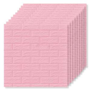 Tapetoo Home Decor 3D self-adhesive wallpaper, pink brick pattern, 30 pieces - Wall Panel & Wall Sticker