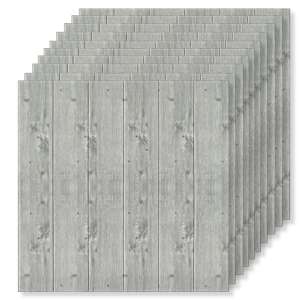 Tapetoo Home Decor® Комплект от 50 самозалепващи дървени панела, сиво дърво, 70 x 70 cm, дебелина 2,5 mm - Декорация