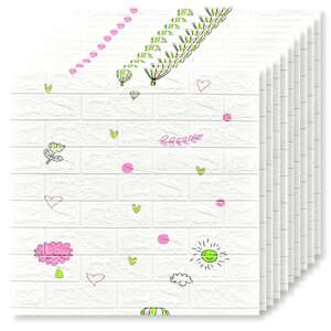 Tapetoo Home Decor 3D self-adhesive wallpaper, Cloud Pink, 70 x 77 cm, 2,5 mm, 26,5 square meters, pack of 50 - Home & Garden