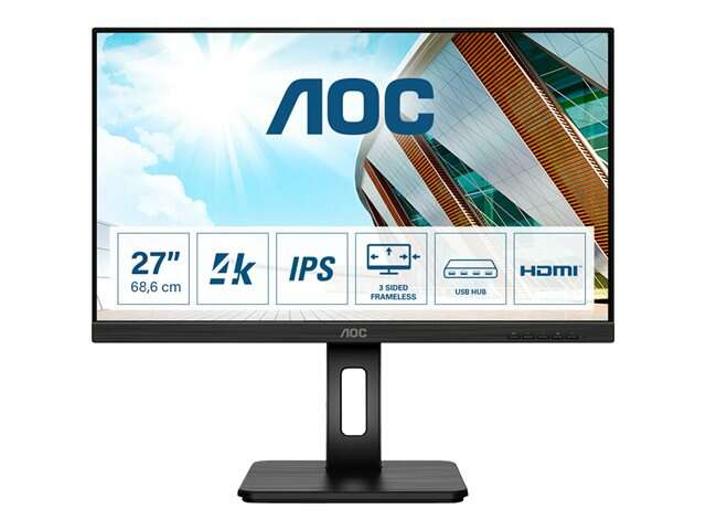Aoc u27p2ca számítógép monitor 68,6 cm (27") 3840 x 2160px 4k ult...