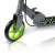 Ricokids Kodi urban scooter for kids, grey and green, close-up of wheel