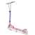 Ricokids Kodi Scooter for girls, pink and purple, with unicorn design, side view