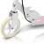Ricokids Kodi City Scooter for Girls 3-8 Years Old, White with Pink Design, Detail of the Front Wheel