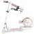 Ricokids Kodi City Scooter for Girls 3-8 Years Old, White with Pink Design, Detail of the Handlebar and Wheel