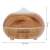 Ruhhy aroma diffuser with remote control and 3 essential oils, brown woodgrain finish, dimensions