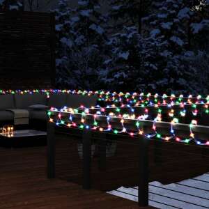 Világító tömlő Multicolor Led fényfüzérrel díszített terasz éjszaka. - Nonbrand Fényfüzér
