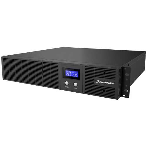 PowerWalker VI 3000 RLE 3 kVA 1800 W 8 AC kimenetű rackbe szerelhető UPS ferde nézet