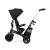 KinderKraft EASYTWIST Schwarzes Dreirad mit verstellbarer Rückenlehne