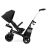 Kinderkraft Easytwist Schwarzes Dreirad mit verstellbarem Verdeck und Elterngriff