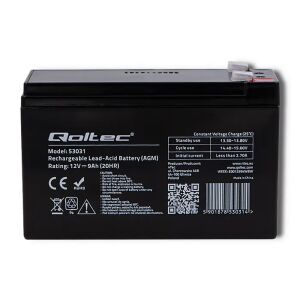 Baterie QOLTEC 53031 12V 9Ah AGM - Qoltec Surse de alimentare neîntreruptibile UPS