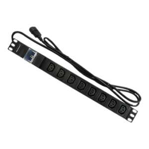 Qoltec 53999 1U 10A PDU 8xIEC C13 2m túlfeszültségvédő 19-es rackhez - Qoltec