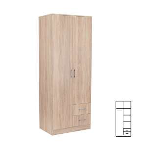 Dulap Miami 80x205 cm stejar sonoma-stejar sonoma 100814944 - Dulapuri