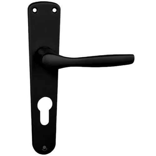 Cala Pajzsos Fekete 90 mm PZ door handle, black, aluminum, for interior doors