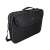 Pohľad z uhla na čiernu tašku na notebook Esperanza 15,6 palca s ramenným popruhom a rukoväťou.