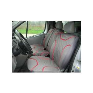 Szürke és piros univerzális kisteherautó üléshuzat garnitúra, 2+1 db - Nonbrand Autó üléshuzat