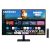 Samsung Smart Monitor M5 27 inch front view with remote control