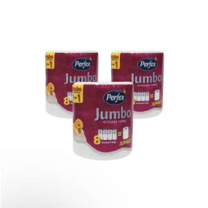 3 csomag Perfex Jumbo konyhai papírtörlő, 270 lap/csomag - Perfex