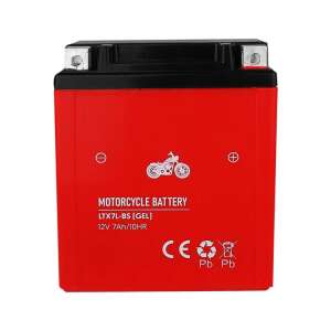 12V 7Ah motorkerékpár gél akkumulátor, LTX7L-BS, piros, CE tanúsítvánnyal - Jármű akkumulátor