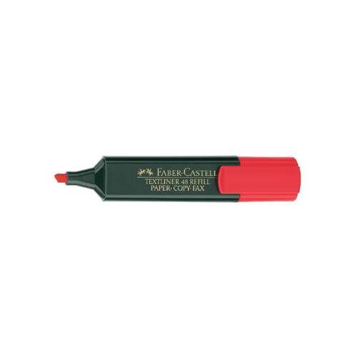 Faber-Castell Textliner 48 roter Textmarker, abgeschrägte Spitze