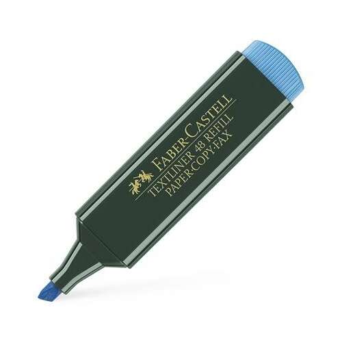 Faber-Castell Textliner 48 blauer Textmarker, 1-5 mm abgeschrägte Spitze