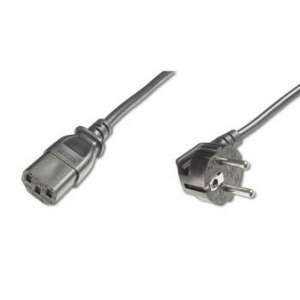 Premiumcord kpsp1 Schuko CEE7 - IEC C13 1 m schwarzes Kabel, Netzkabel mit europäischem Stecker und IEC-Stecker - Netzkabel