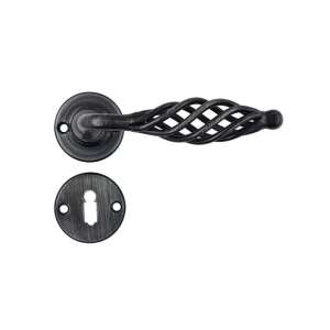 EVELÍNA R Rusztikus Fekete Ajtókilincs Kulcslyukkal, BB - Ajtó