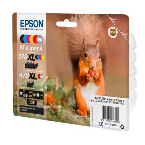 Epson T379D Tintenpatron Multipack 60,5ml Nr. 378XL + 478XL, C13T379D4010 Tintenpatron-Verpackung - Tintenpatronen