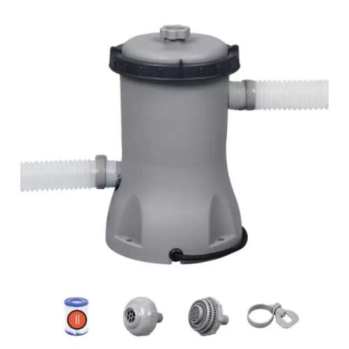 Bestway Flowclear medence szűrőszivattyú tömlőkkel, szűrőbetéttel és tartozékokkal