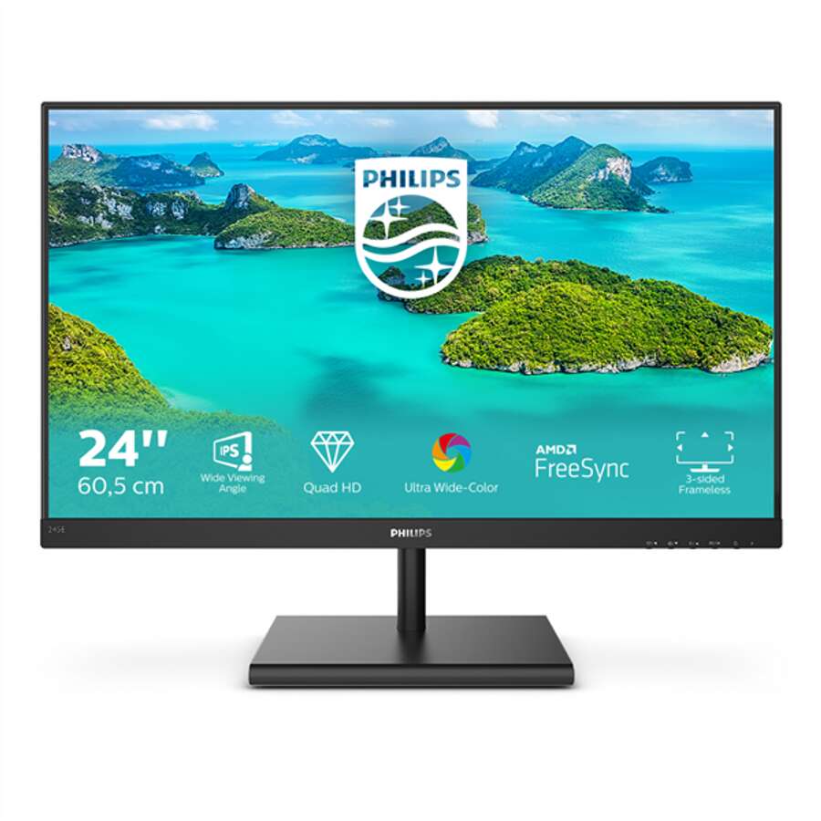 Philips ips monitor 23.8" 245e1s, 2560x1440, 16:9, 250 cd/m2, 4ms...