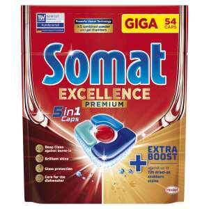 Somat Excellence Premium 5in1 Geschirrspültabs, 54 Stück, für tiefenreinigende Reinigung und brillanten Glanz - Geschirrspülen