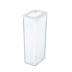 SmartStore 2.25L airtight food storage container, clear plastic with white lid, stackable, BPA free - Food storage