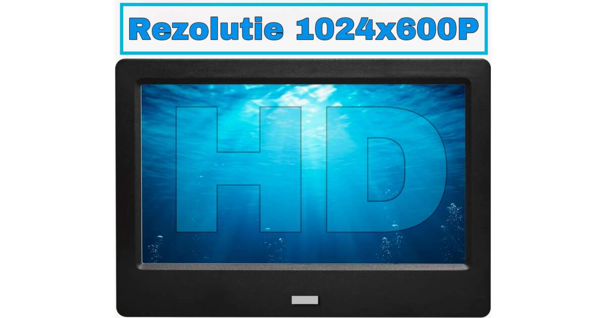 Rama foto digitala Premium, Foto / Video / Muzica, 7 inch, Memorie interna 8GB, 1024x600 HD, Slot USB, card SD, negru 101118983