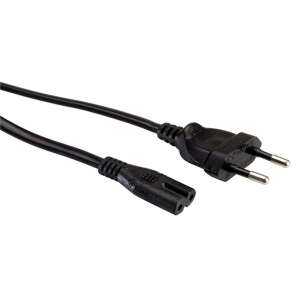 ROLINE 5 meter black power cord with Europlug and C7 connector - Roline