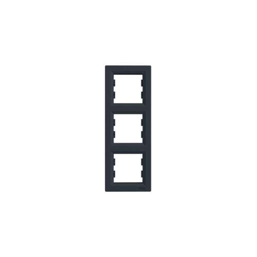 Schneider Electric Asfora Hármas Keret - Antracit - Függőleges 101127178