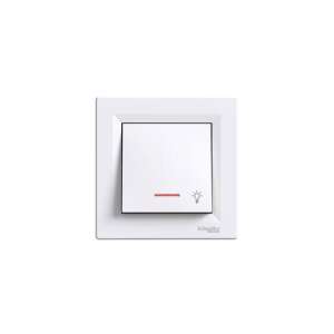 Schneider Electric Asfora N101J Drucktaster mit Anzeigeleuchte, weiß - Schneider