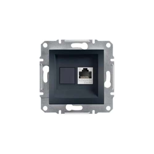 Schneider Priză de transfer de date 1xRJ45 CAT6 UTP antracit cu cadru IP20 EPH4700171 101129028