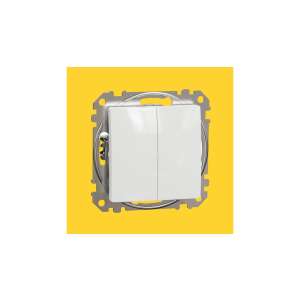 Schneider Sedna Design 106+6N kettős nyomókapcsoló, fehér, SDD111118 - Schneider