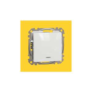 Schneider Sedna Design 106N fehér váltókapcsoló kék jelzőfénnyel - Schneider