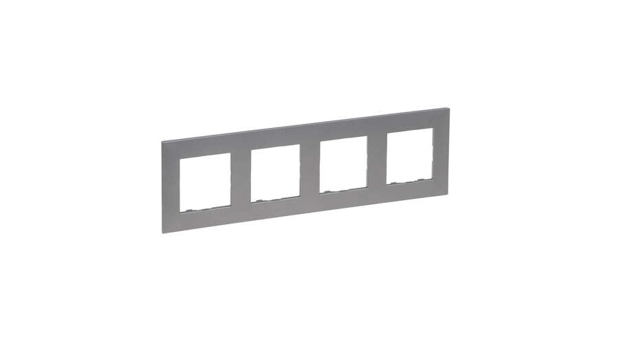 Legrand Niloe Step - cadru cvadruplu 4x - culoare aluminiu 863394