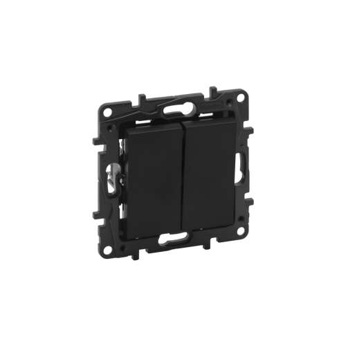 Legrand Niloé Step 105 schwarzer Doppelschalter, 10AX