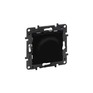 Legrand Niloé Step forgatógombos fényerőszabályzó, fekete, elülső nézet - Fényerőszabályzó & Dimmer