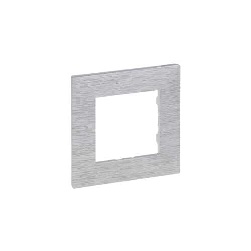 Legrand Niloé egykeretes keret, csiszolt alumínium, elülső nézet