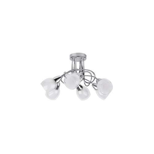 Rábalux Dave 6 ágú króm mennyezeti lámpa üvegburával