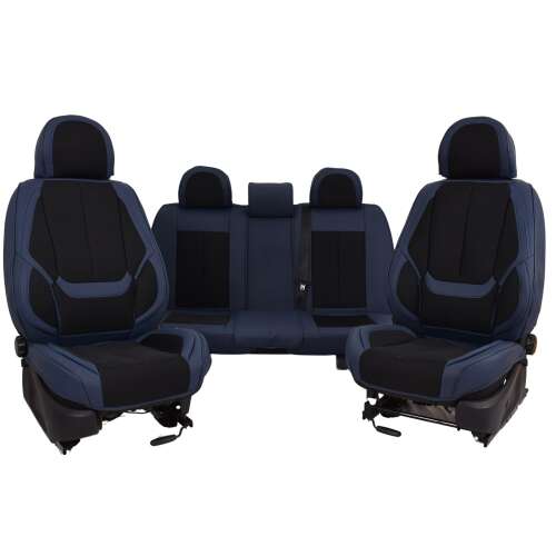 Fiat Stilo Nemesis méretre szabott üléshuzatok, kék és fekete, teljes garnitúra