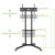 Techly adjustable height mobile TV stand for 30-65 inch TVs