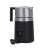 Severin Spuma 700 Plus автоматичен пянообразувател за мляко, страничен изглед, черен, неръждаема стомана