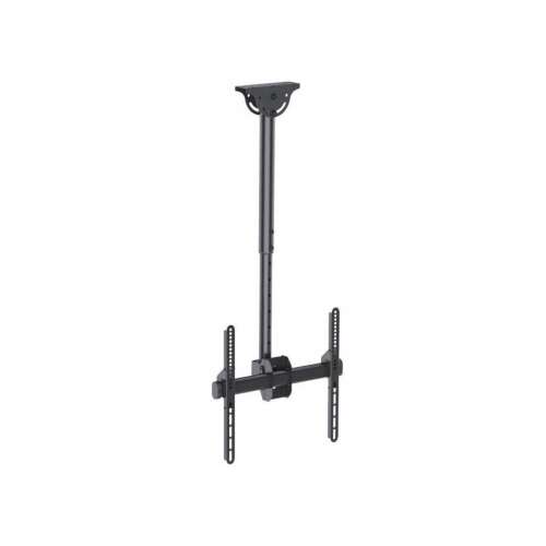 Techly TV ceiling mount, black, adjustable height, tilt and swivel