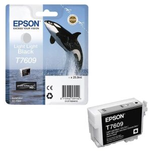 Epson UltraChrome 76 T7609 Light Light Black Ink Cartridge - Original Packaging and Cartridge - Epson Ink cartridge