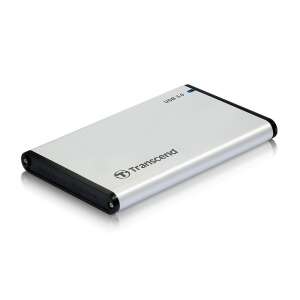Transcend StoreJet 25S3 2.5 hüvelykes USB 3.0 ezüst külső merevlemez ház - Transcend